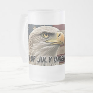 Majestic Eagle & Flag - Geist der Freiheit Mattglas Bierglas