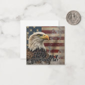 Majestic Eagle & Flag - Geist der Freiheit Mitteilungskarte (Vorderseite/Rückseite Beispiel)