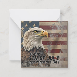 Majestic Eagle & Flag - Geist der Freiheit Mitteilungskarte