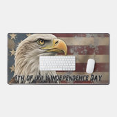 Majestic Eagle & Flag - Geist der Freiheit Schreibtischunterlage (Tastatur & Maus)
