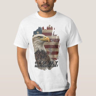 Majestic Eagle & Flag - Geist der Freiheit T-Shirt