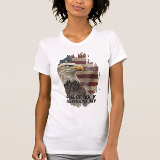 Majestic Eagle & Flag - Geist der Freiheit T-Shirt