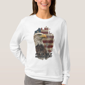 Majestic Eagle & Flag - Geist der Freiheit T-Shirt