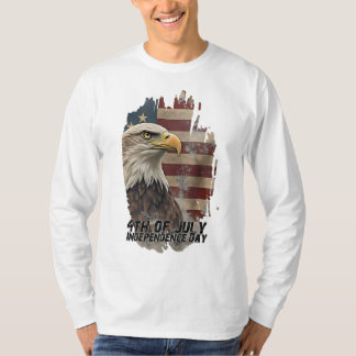 Majestic Eagle & Flag - Geist der Freiheit T-Shirt