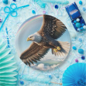 Majestic Eagle Flight Sky Paper Plate Pappteller (Party)