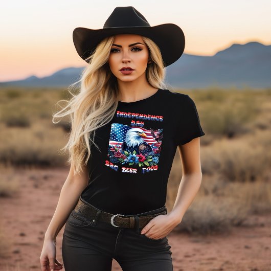 Majestic Eagle Flying Independence Day T-Shirt