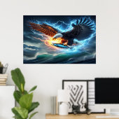 Majestic Eagle Grasping Prey Poster (Heimbüro)