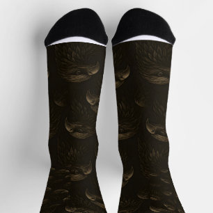 Majestic Eagle Head Nahtloses Muster Socken