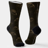 Majestic Eagle Head Nahtloses Muster Socken (Gewinkelt)
