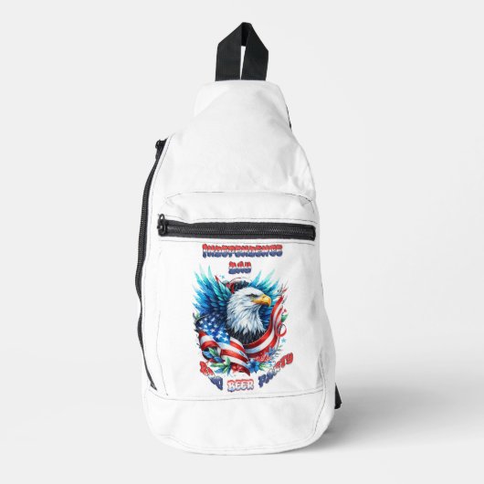 Majestic Eagle in die Höhe schnellt Unabhängigkeit Crossbody Bag (Vorderseite)