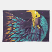 Majestic Eagle in lebhaften Farben Geschirrtuch (Horizontal)
