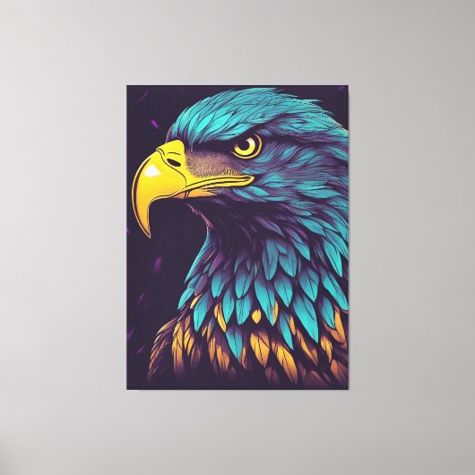 Majestic Eagle in lebhaften Farben Leinwanddruck (Vorderseite)