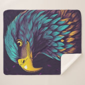 Majestic Eagle in lebhaften Farben Sherpadecke (Vorderseite (Horizontal))