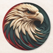 Majestic Eagle kommt aus dem Kreis Runder Pappuntersetzer (Vorderseite)