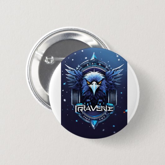 Majestic Eagle Logo Button – Bold & Powerful Desig (Vorne & Hinten)