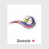 Majestic Eagle: Logo-Design für die US-Flagge Aufkleber (Blatt)