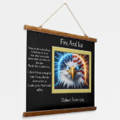 Majestic Eagle mit amerikanischer Fahne Wandteppich Mit Holzrahmen (Gewinkelt)