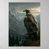 Majestic Eagle mit Blick auf die Berggipfel Poster (Vorne)