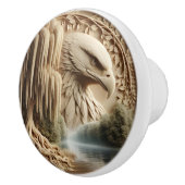 Majestic Eagle mit Blick auf Serene Lake Keramikknauf (Rechts)