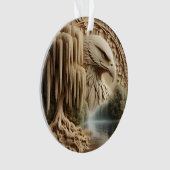 Majestic Eagle mit Blick auf Serene Lake Ornament (Vorderseite)