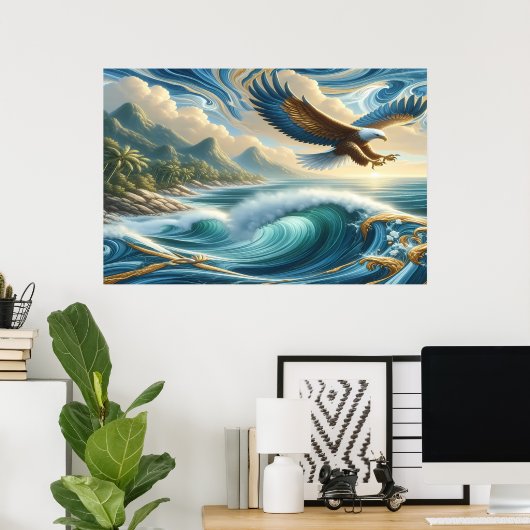 Majestic Eagle of Freedom Poster (Heimbüro)