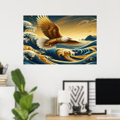Majestic Eagle of Freedom Poster (Heimbüro)