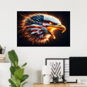 Majestic Eagle of Freedom Poster (Heimbüro)