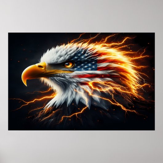 Majestic Eagle, Patriotic Display Poster (Vorne)