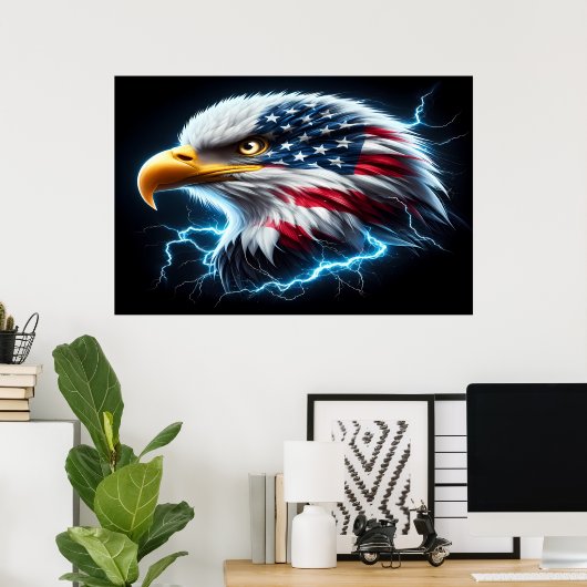 Majestic Eagle, Patriotic Pride Poster (Heimbüro)
