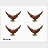 Majestic Eagle Rectangle Shaped Stickers (Blatt)