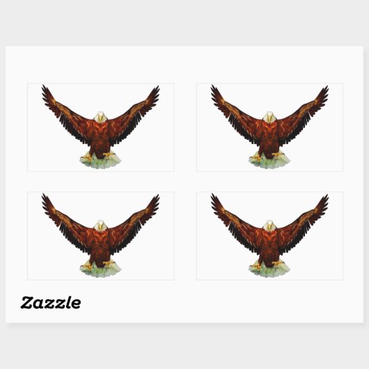 Majestic Eagle Rectangle Shaped Stickers (Blatt)