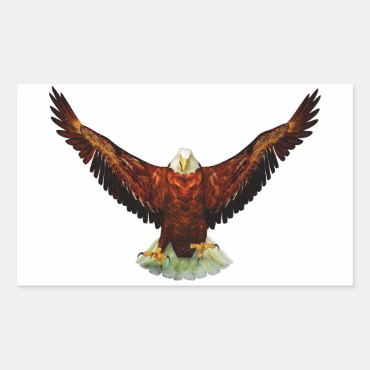 Majestic Eagle Rectangle Shaped Stickers (Vorderseite)