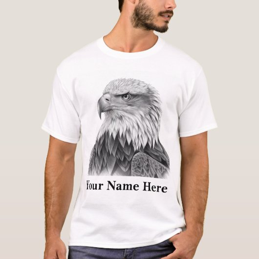 Majestic Eagle Sketch - Gezeichnet Wildtiere T-Shirt (Vorderseite)
