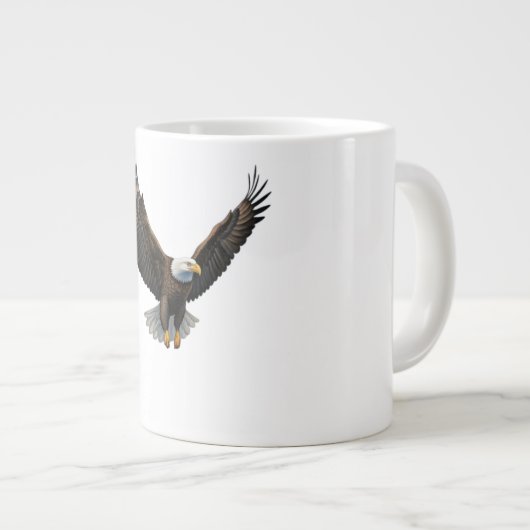 Majestic Eagle Soar T - Shirt Design Jumbo-Tasse (Vorderseite Rechts)