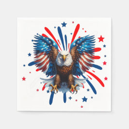 Majestic Eagle Stars and Strips Napkins Serviette