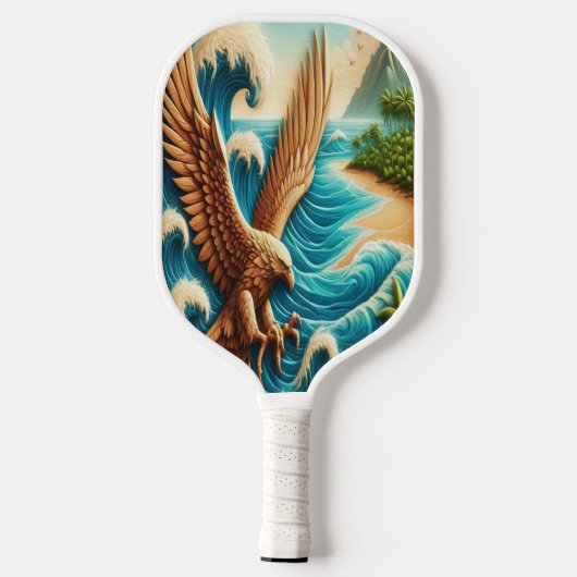 Majestic Eagle steil above Beach Pickleball Schläger (Rückseite)