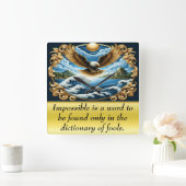 Majestic Eagle steil gracevoll Quadratische Wanduhr (Zuhause)