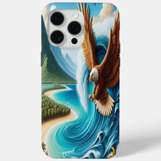 Majestic Eagle steil über dem Ozean Case-Mate iPhone Hülle (Rückseite)