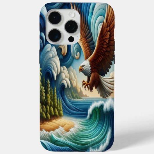 Majestic Eagle steil über Kristallwasser Case-Mate iPhone Hülle (Rückseite)