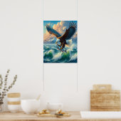 Majestic Eagle Swooping Down to catch Fish 16x20 Poster (Küche)