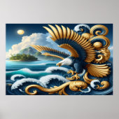 Majestic Eagle symbolisiert Stärke, Patriotismus Poster (Vorne)