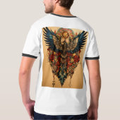 Majestic Eagle Tattoo Design T - Shirt (Rückseite)