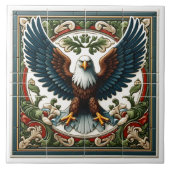 Majestic Eagle Tile Design mit komplexen Details Fliese (Vorderseite)
