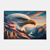 Majestic Eagle verschmolzen mit amerikanischer Fla Fußmatte (Vorderseite)