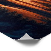 Majestic Eagle verschmolzen mit amerikanischer Fla Poster (Ecke)