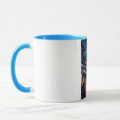 Majestic Eagle verschmolzen mit amerikanischer Fla Tasse (Links)