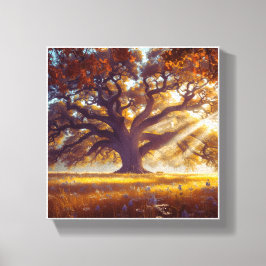 Majestic Eak auf der Wiese Leinwanddruck