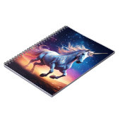 Majestic Einhorn in einem kosmischen Traum Notizblock (Linke Seite)