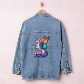 Majestic Einhorn mit Regenbogenflügel Jeansjacke (Hangar)