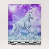 Majestic Einicorn tanzen im Wasser Puzzle (Vertikal)